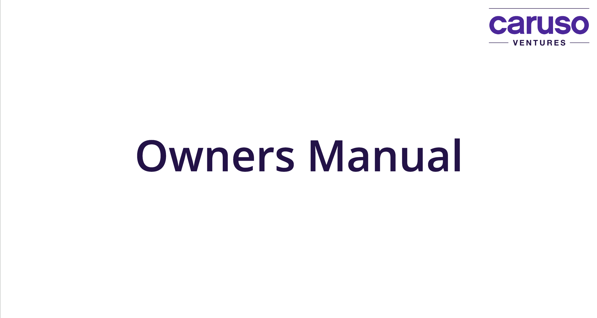 Owners Manual